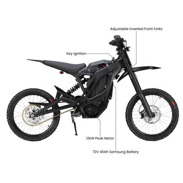 E Ride Pro SS 2.0 - Long Range Electric Dirt EBike 72V